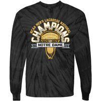 Fighting Irish National Champs Lacrosse Tie-Dye Long Sleeve Shirt