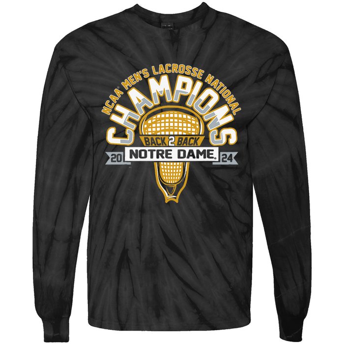 Fighting Irish National Champs Lacrosse Tie-Dye Long Sleeve Shirt