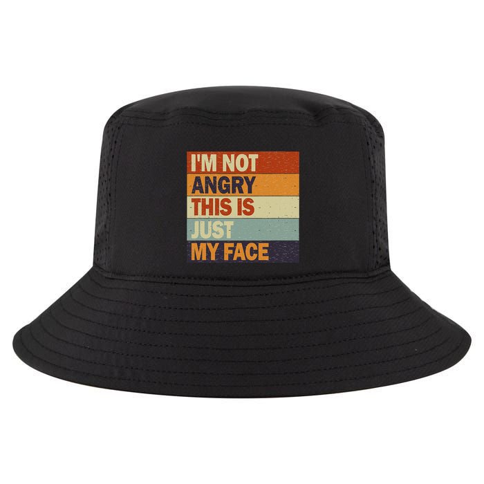 Funny IM Not Angry This Is Just My Face Cool Comfort Performance Bucket Hat