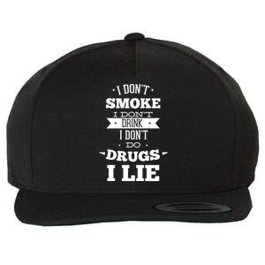 Funny I Never Smoke I DonT I Lie Ing Design Gift Wool Snapback Cap