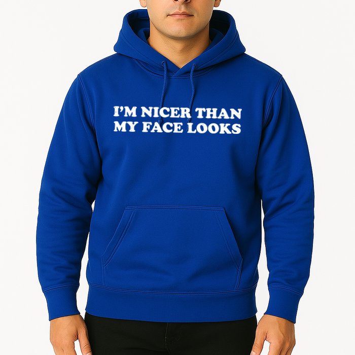 Funny Im Nicer Than My Face Looks Hoodie