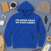 Funny Im Nicer Than My Face Looks Hoodie