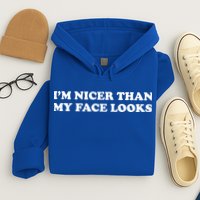 Funny Im Nicer Than My Face Looks Hoodie