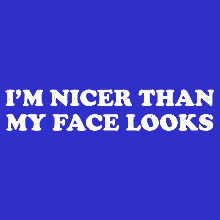Funny Im Nicer Than My Face Looks Premium T-Shirt