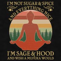 Funny I'm Not Sugar And Spice I'm Sage And Hood Ladies PosiCharge Tri-Blend Wicking Tank