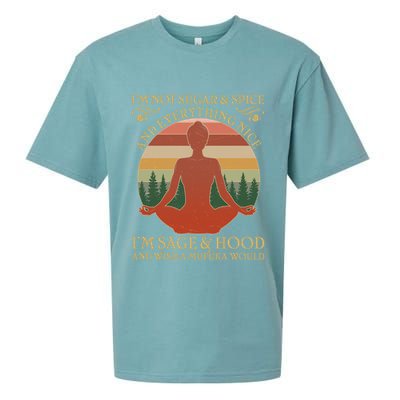 Funny I'm Not Sugar And Spice I'm Sage And Hood Sueded Cloud Jersey T-Shirt