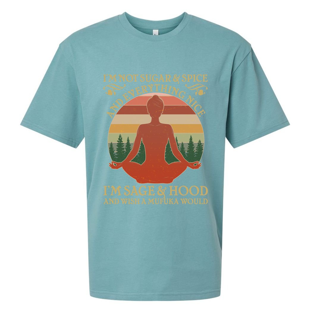 Funny I'm Not Sugar And Spice I'm Sage And Hood Sueded Cloud Jersey T-Shirt