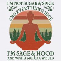 Funny I'm Not Sugar And Spice I'm Sage And Hood Garment-Dyed Sweatshirt