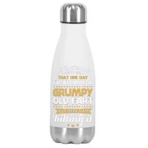 Funny I Never Dreamed Id Become A Grumpy Old Man Stainless Steel Insulated Water Bottle