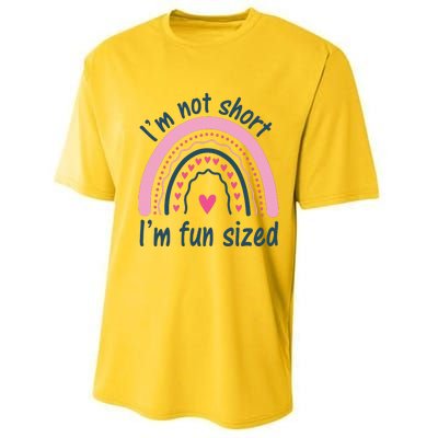 Funny Im Not Short Im Fun Sized Cool Short Performance Sprint T-Shirt