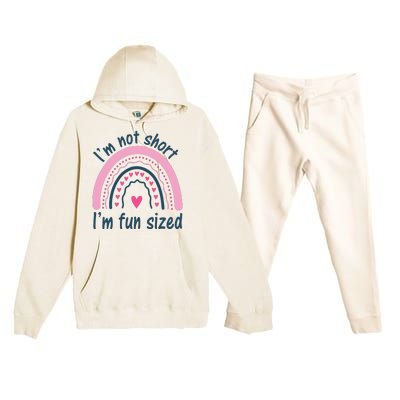 Funny Im Not Short Im Fun Sized Cool Short Premium Hooded Sweatsuit Set