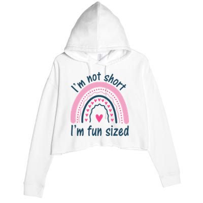 Funny Im Not Short Im Fun Sized Cool Short Crop Fleece Hoodie