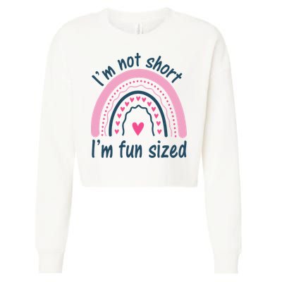 Funny Im Not Short Im Fun Sized Cool Short Cropped Pullover Crew