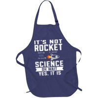 Funny Its Not Rocket Science Aerospace Engineer Equation Full-Length Apron With Pockets