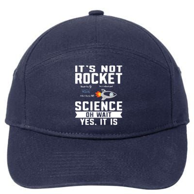 Funny Its Not Rocket Science Aerospace Engineer Equation 7-Panel Snapback Hat