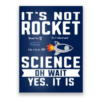 Funny Its Not Rocket Science Aerospace Engineer Equation Poster