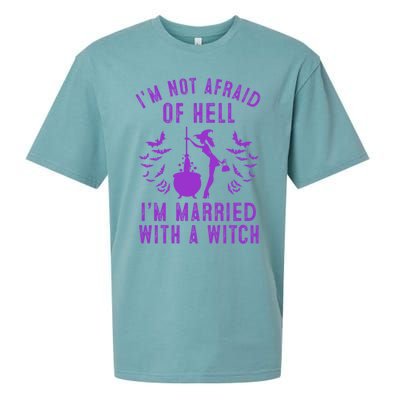 Funny I’M Not Afraid Of Hell I’M Married With A Witch Gift Sueded Cloud Jersey T-Shirt