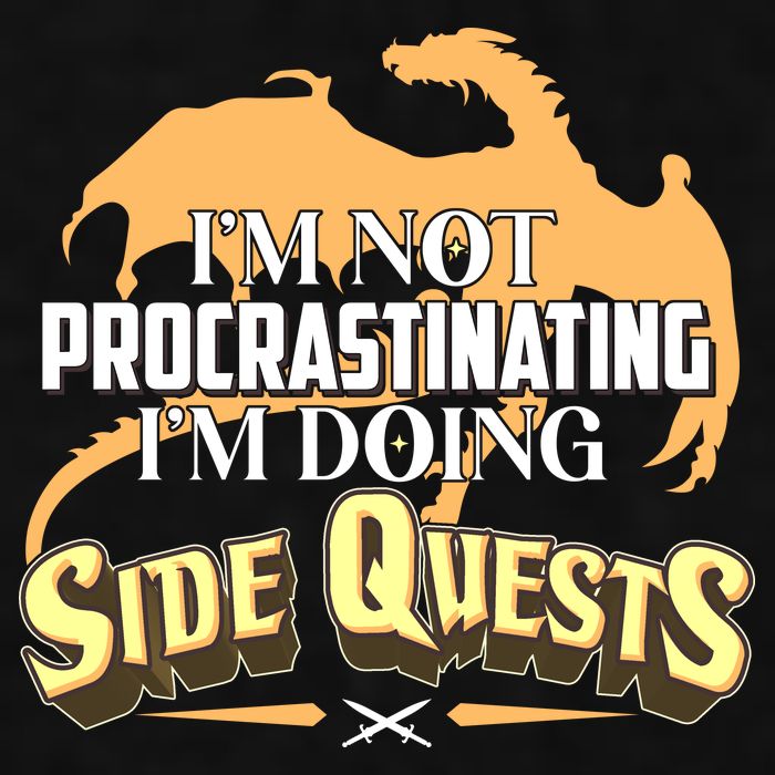Funny I'm Not Procrastinating I'm Doing SIde Quest Dungeon And Dragons Fan Ladies PosiCharge Tri-Blend Wicking Tank