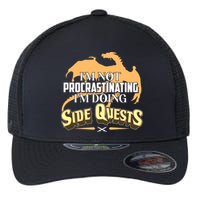 Funny I'm Not Procrastinating I'm Doing SIde Quest Dungeon And Dragons Fan Flexfit Unipanel Trucker Cap