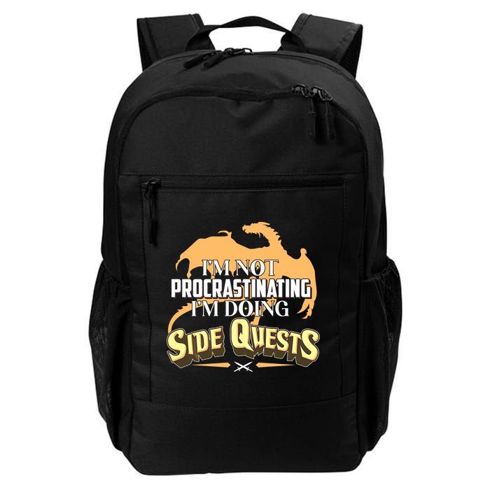 Funny I'm Not Procrastinating I'm Doing SIde Quest Dungeon And Dragons Fan Daily Commute Backpack