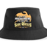 Funny I'm Not Procrastinating I'm Doing SIde Quest Dungeon And Dragons Fan Sustainable Bucket Hat