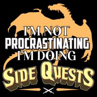 Funny I'm Not Procrastinating I'm Doing SIde Quest Dungeon And Dragons Fan 7-Panel Snapback Hat
