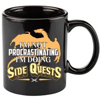 Funny I'm Not Procrastinating I'm Doing SIde Quest Dungeon And Dragons Fan 11oz C Handle Ceramic Mug