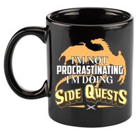 Funny I'm Not Procrastinating I'm Doing SIde Quest Dungeon And Dragons Fan 11oz C Handle Ceramic Mug