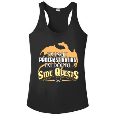Funny I'm Not Procrastinating I'm Doing SIde Quest Dungeon And Dragons Fan Ladies PosiCharge Competitor Racerback Tank