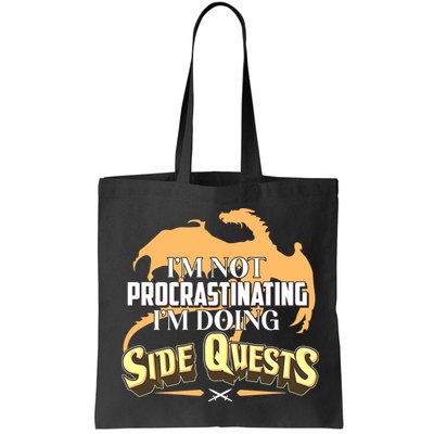 Funny I'm Not Procrastinating I'm Doing SIde Quest Dungeon And Dragons Fan Bag