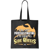 Funny I'm Not Procrastinating I'm Doing SIde Quest Dungeon And Dragons Fan Bag