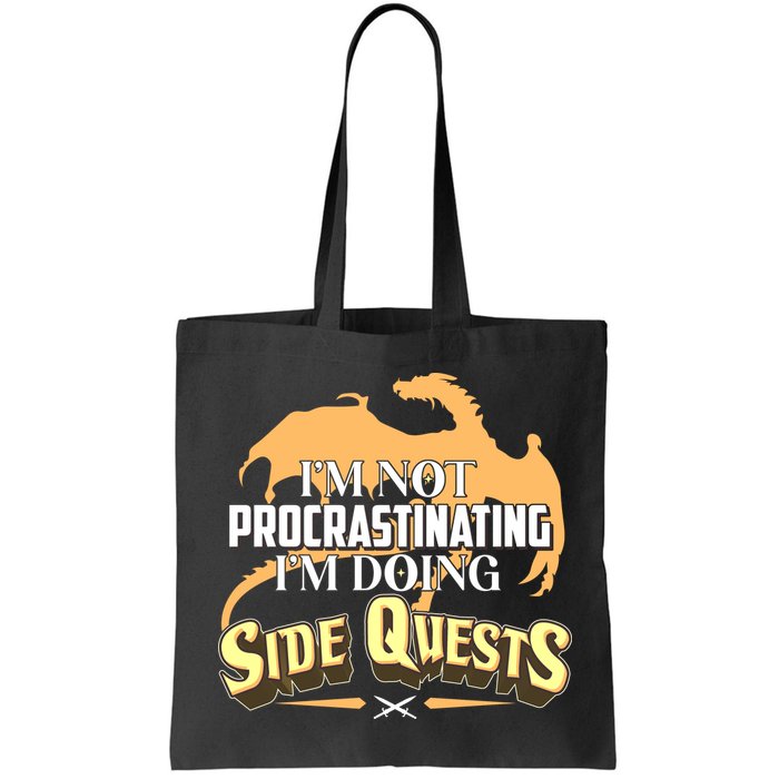 Funny I'm Not Procrastinating I'm Doing SIde Quest Dungeon And Dragons Fan Bag