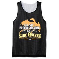 Funny I'm Not Procrastinating I'm Doing SIde Quest Dungeon And Dragons Fan Mesh Reversible Basketball Jersey Tank
