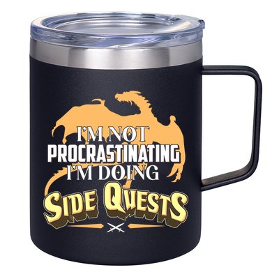 Funny I'm Not Procrastinating I'm Doing SIde Quest Dungeon And Dragons Fan 12oz Stainless Steel Coffee Mug