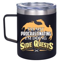 Funny I'm Not Procrastinating I'm Doing SIde Quest Dungeon And Dragons Fan 12oz Stainless Steel Coffee Mug