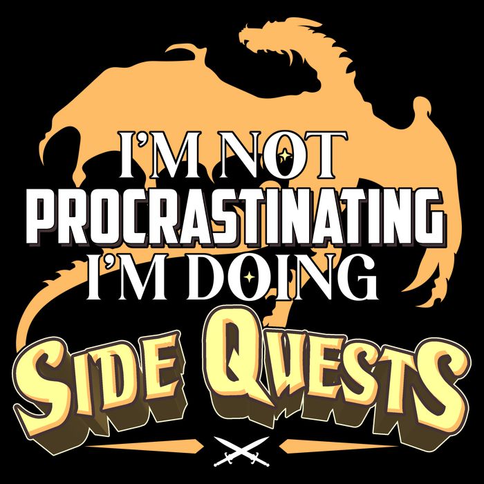 Funny I'm Not Procrastinating I'm Doing SIde Quest Dungeon And Dragons Fan Premium T-Shirt