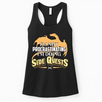 Funny I'm Not Procrastinating I'm Doing SIde Quest Dungeon And Dragons Fan Womens Tank Top