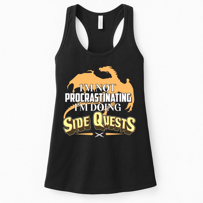 Funny I'm Not Procrastinating I'm Doing SIde Quest Dungeon And Dragons Fan Womens Tank Top