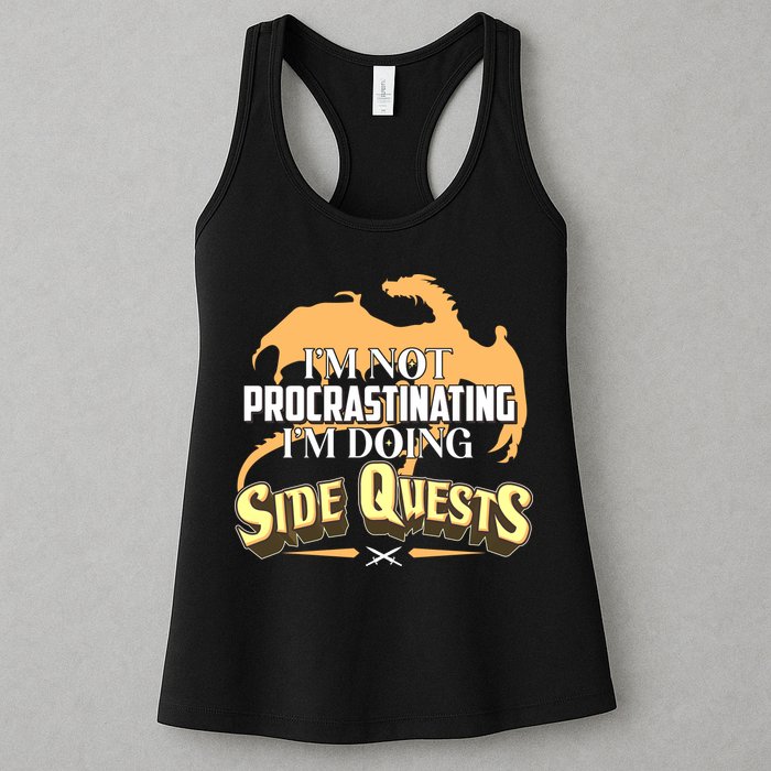 Funny I'm Not Procrastinating I'm Doing SIde Quest Dungeon And Dragons Fan Womens Tank Top