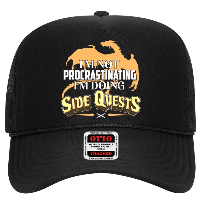 Funny I'm Not Procrastinating I'm Doing SIde Quest Dungeon And Dragons Fan Trucker Hat