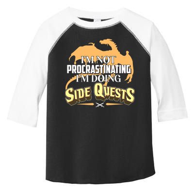Funny I'm Not Procrastinating I'm Doing SIde Quest Dungeon And Dragons Fan Toddler Fine Jersey T-Shirt