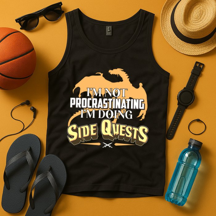 Funny I'm Not Procrastinating I'm Doing SIde Quest Dungeon And Dragons Fan Tank Top