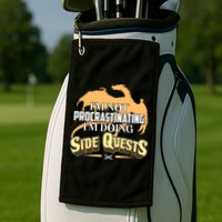 Funny I'm Not Procrastinating I'm Doing SIde Quest Dungeon And Dragons Fan Golf Towel
