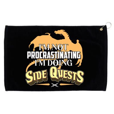 Funny I'm Not Procrastinating I'm Doing SIde Quest Dungeon And Dragons Fan Grommeted Golf Towel