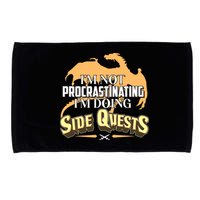 Funny I'm Not Procrastinating I'm Doing SIde Quest Dungeon And Dragons Fan Microfiber Hand Towel