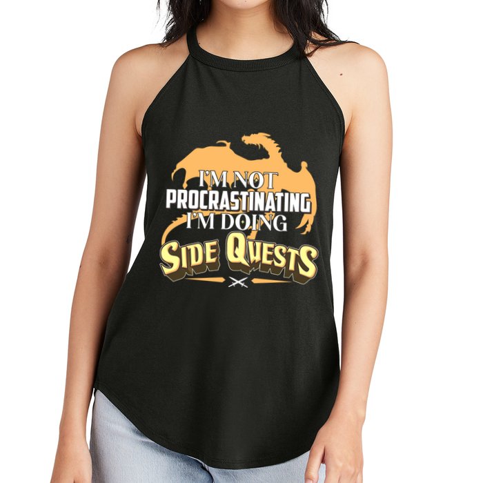 Funny I'm Not Procrastinating I'm Doing SIde Quest Dungeon And Dragons Fan Women's Perfect Tri Rocker Tank