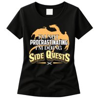 Funny I'm Not Procrastinating I'm Doing SIde Quest Dungeon And Dragons Fan Womens T-Shirt