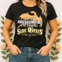 Funny I'm Not Procrastinating I'm Doing SIde Quest Dungeon And Dragons Fan Womens T-Shirt