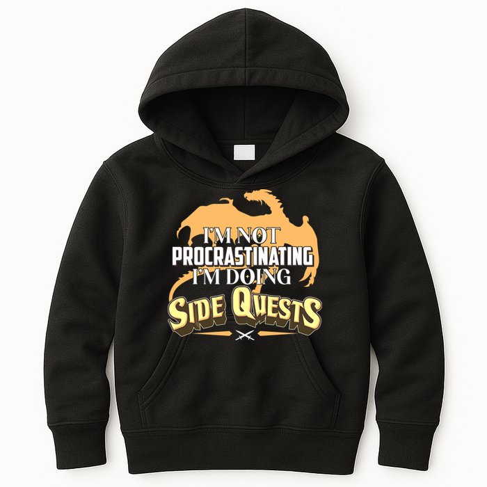 Funny I'm Not Procrastinating I'm Doing SIde Quest Dungeon And Dragons Fan Kids Hoodie