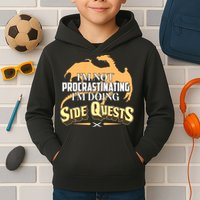 Funny I'm Not Procrastinating I'm Doing SIde Quest Dungeon And Dragons Fan Kids Hoodie